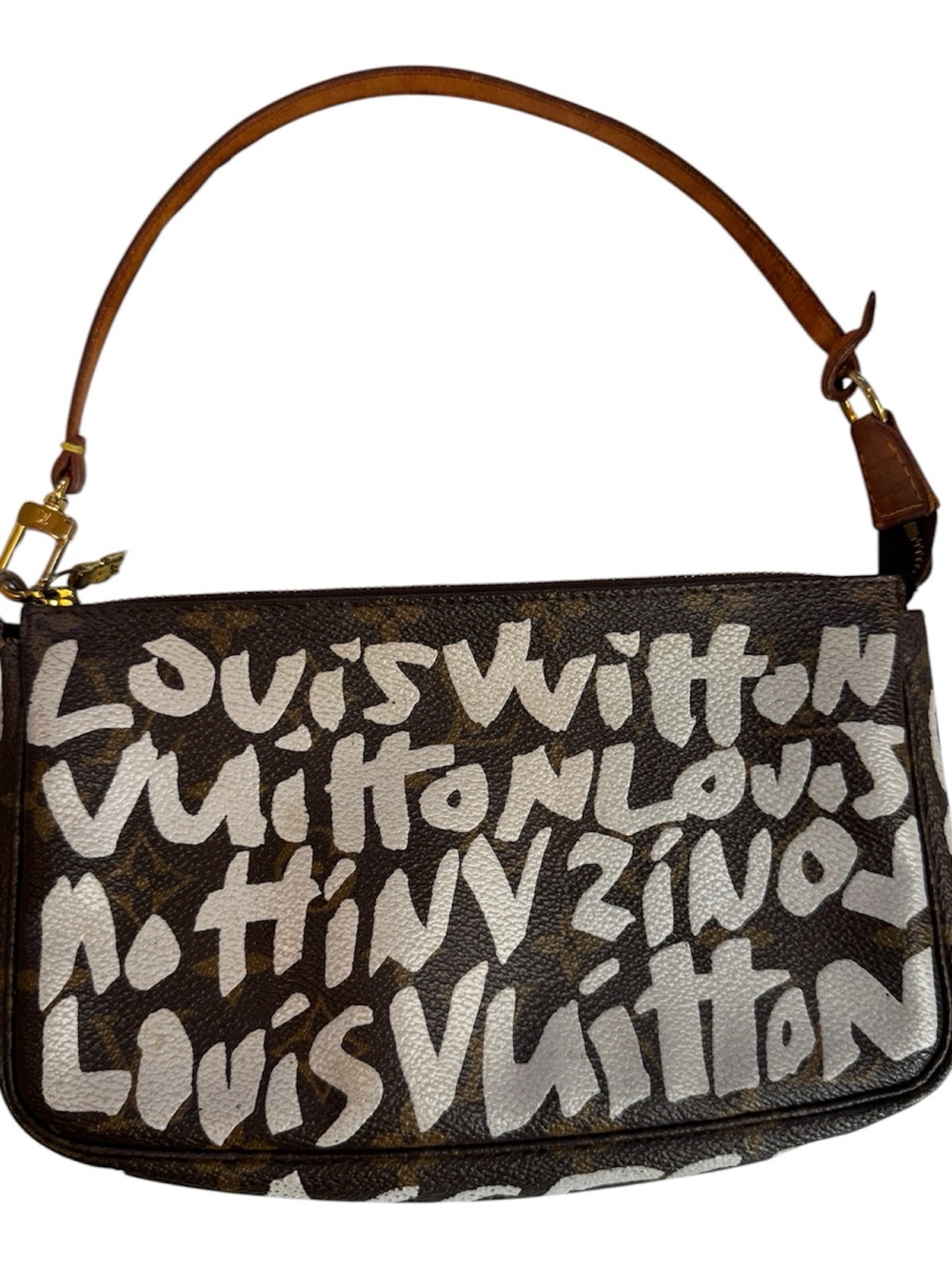 Authentic 2001 Louis Vuitton/Stephen Sprouse Pochette Monogram Graffiti Bag Y2K